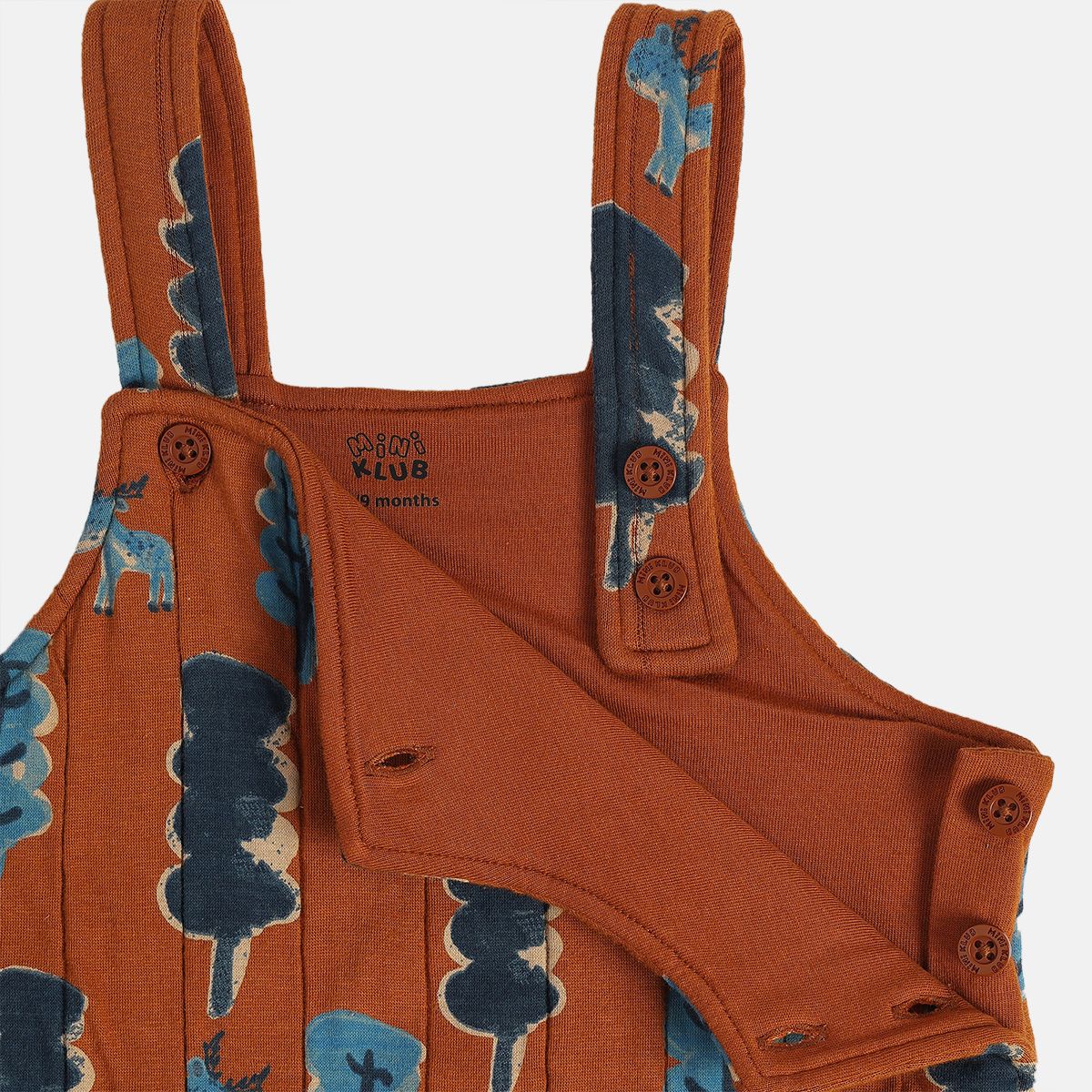 Boys Marshmallow/Brown Dungaree Set (Pack Of 2)