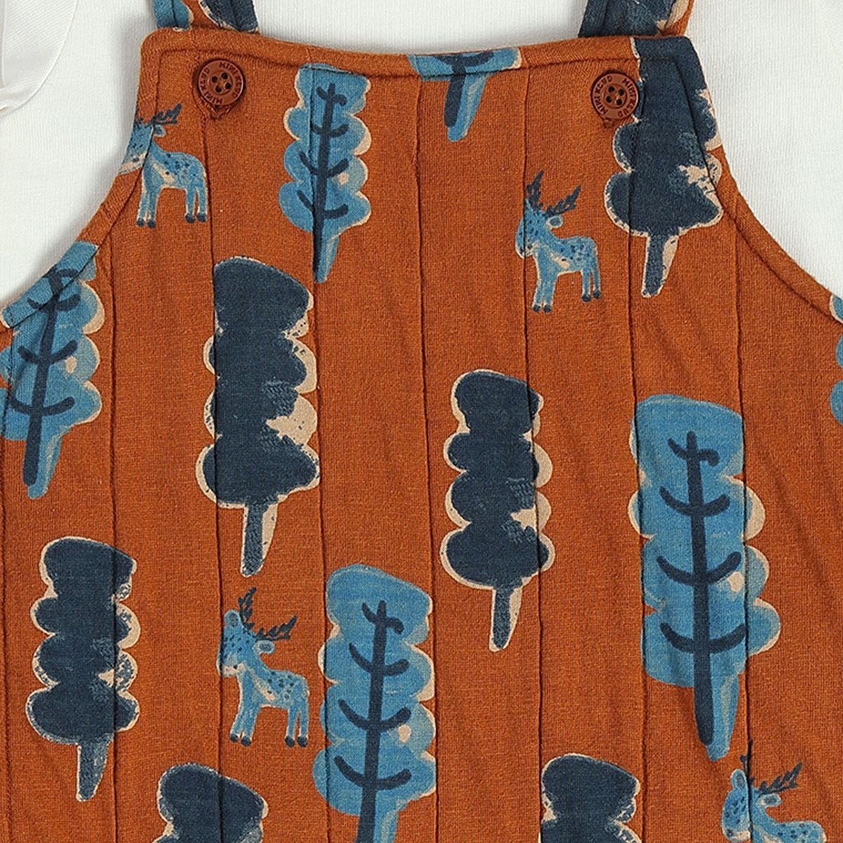 Boys Marshmallow/Brown Dungaree Set (Pack Of 2)