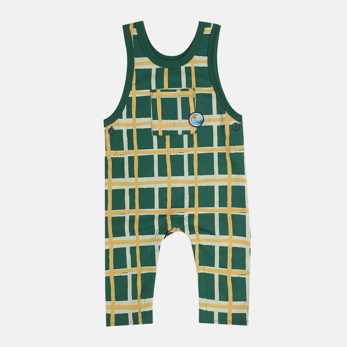 Boys Green Dungaree Set