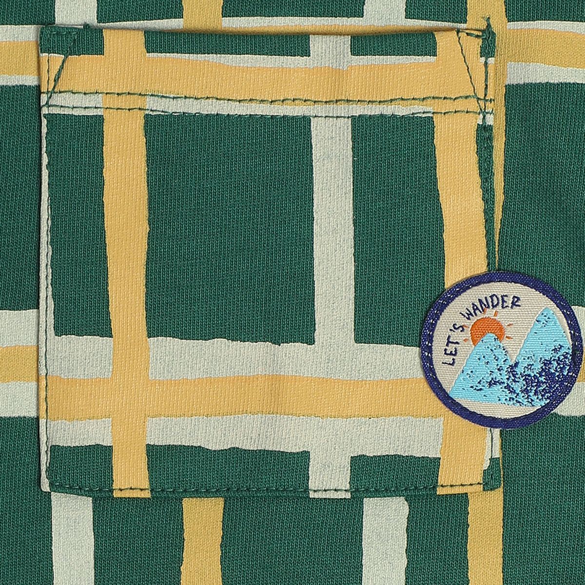 Boys Green Dungaree Set