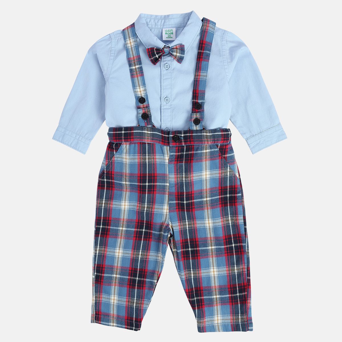 Boys Blue Dungaree Set