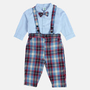 Boys Blue Dungaree Set