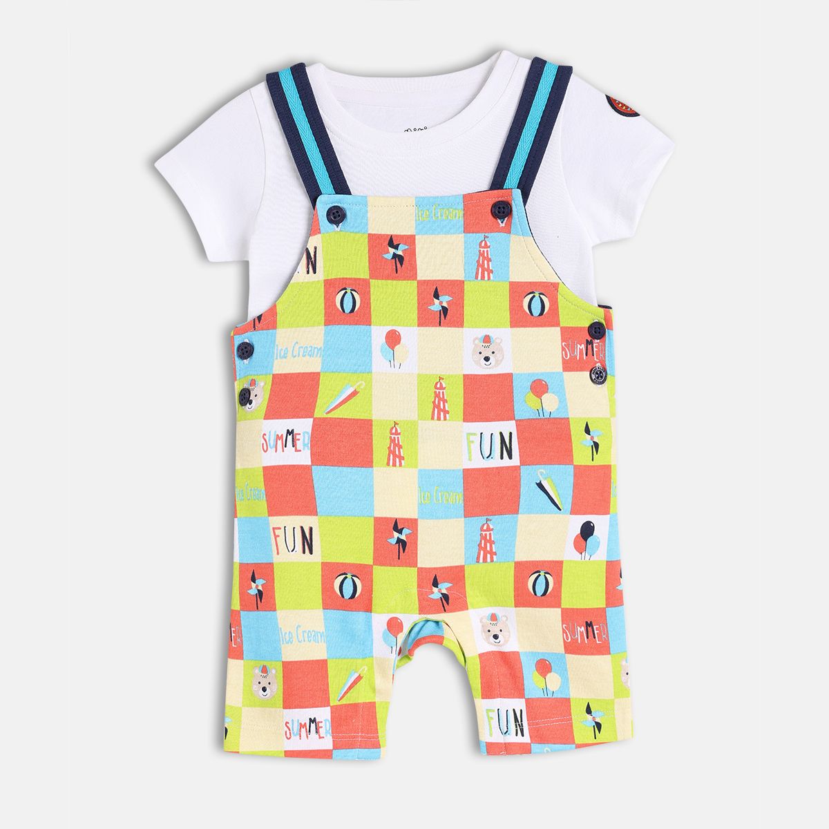 Boys Multi Dungaree Set