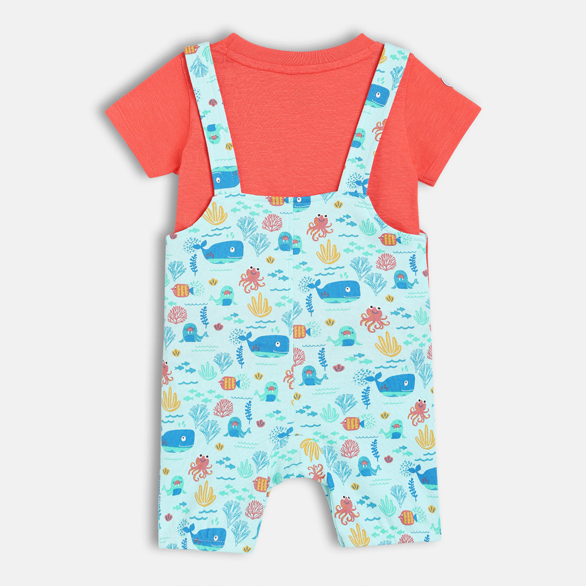 Boys Multi Half Sleeve Dungaree Set