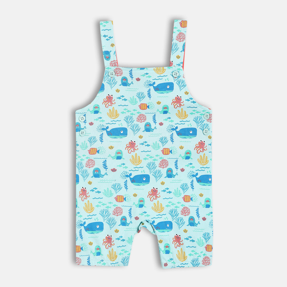 Boys Multi Half Sleeve Dungaree Set