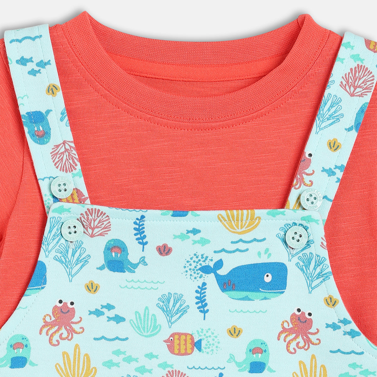 Boys Multi Half Sleeve Dungaree Set