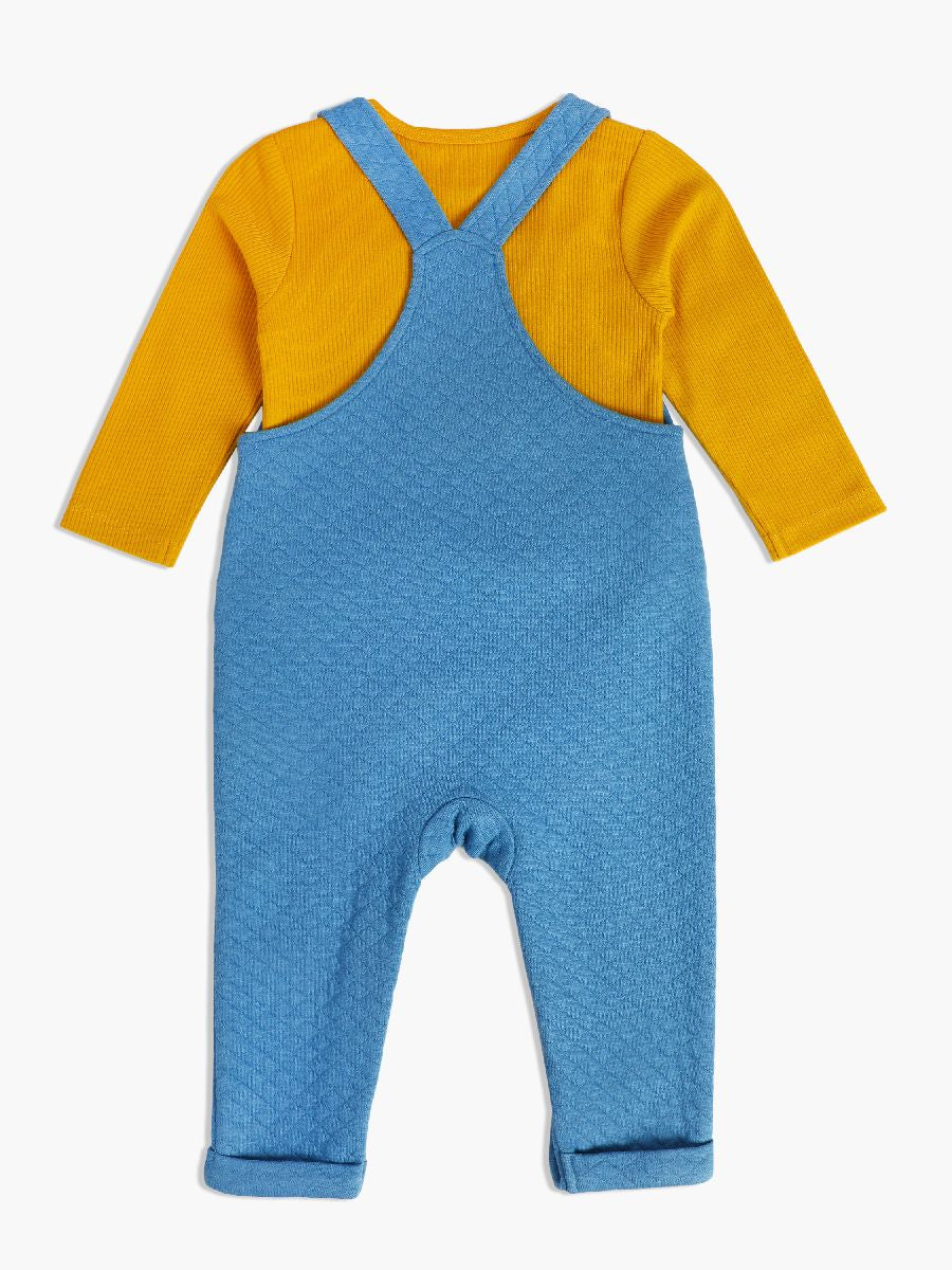 Minicuddles Boys Baby Dungaree Set - Blue