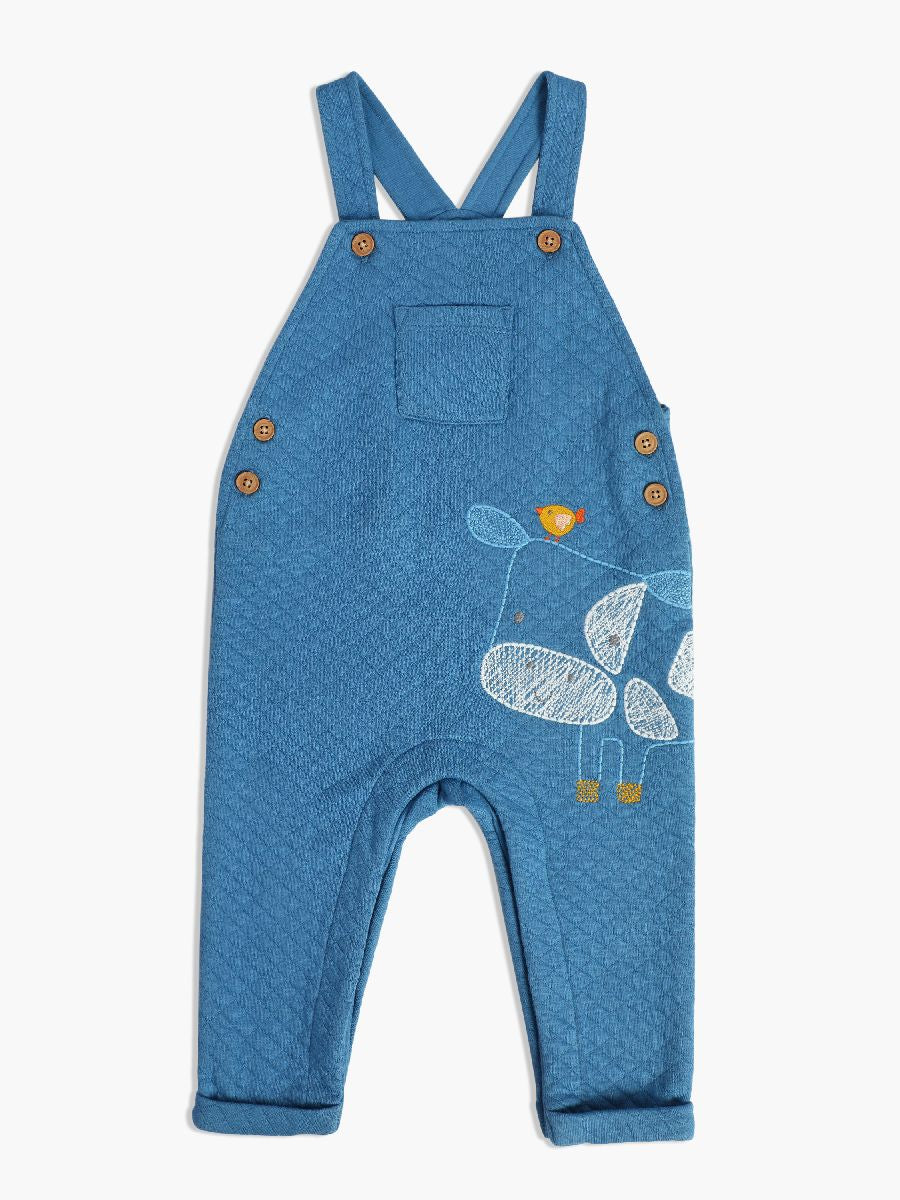 Minicuddles Boys Baby Dungaree Set - Blue