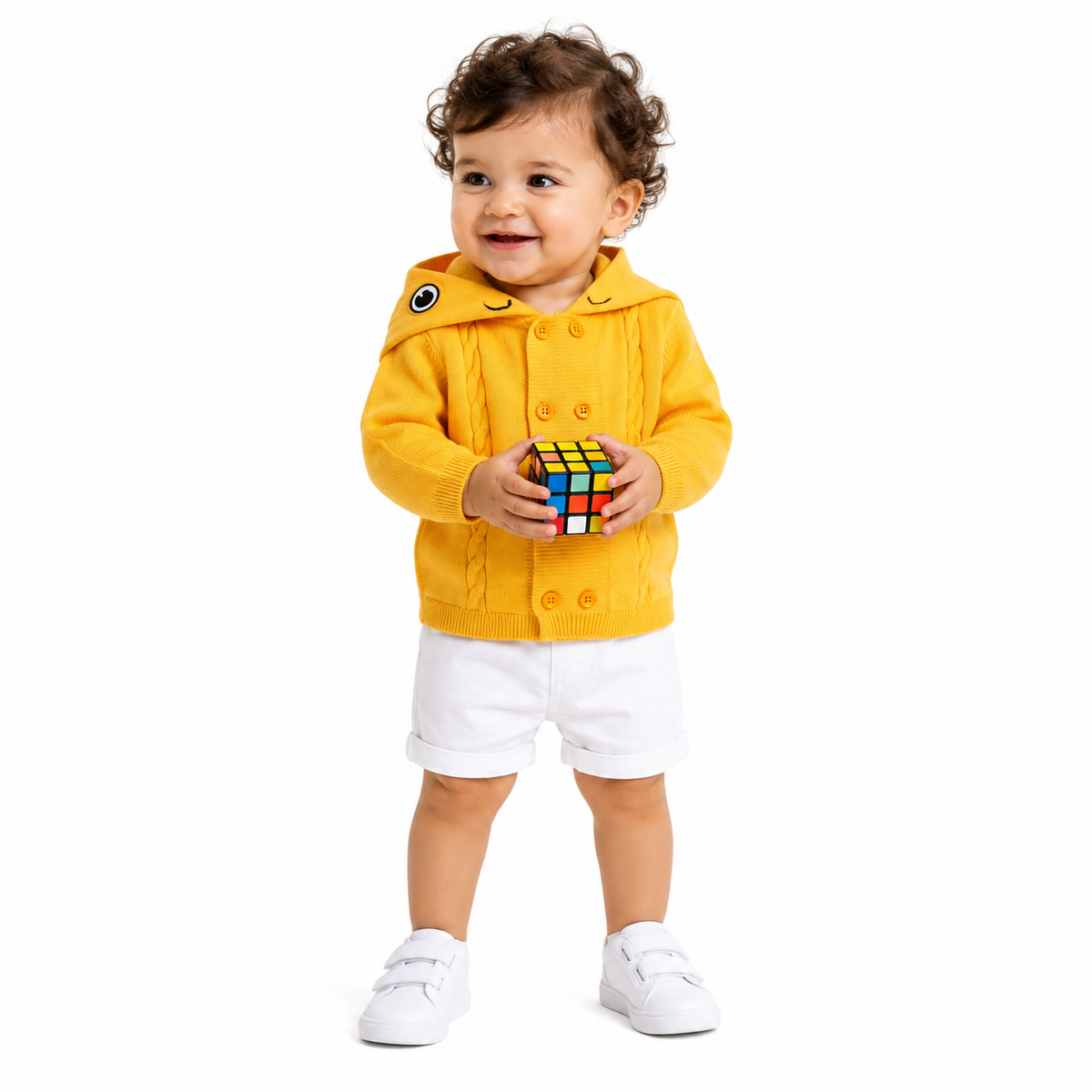 Baby boys Yellow Cotton Jacket Casual Wear