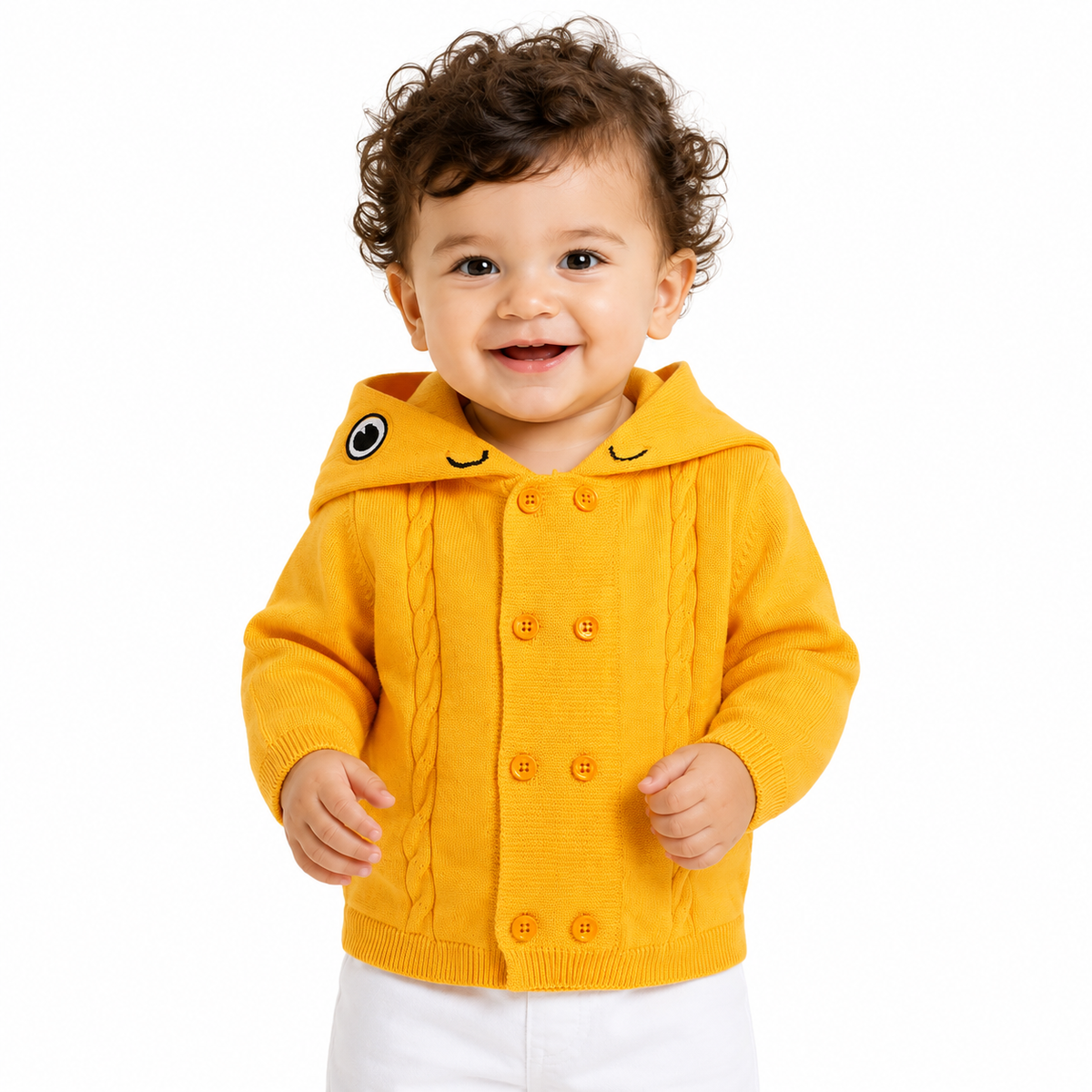 Baby boys Yellow Cotton Jacket Casual Wear