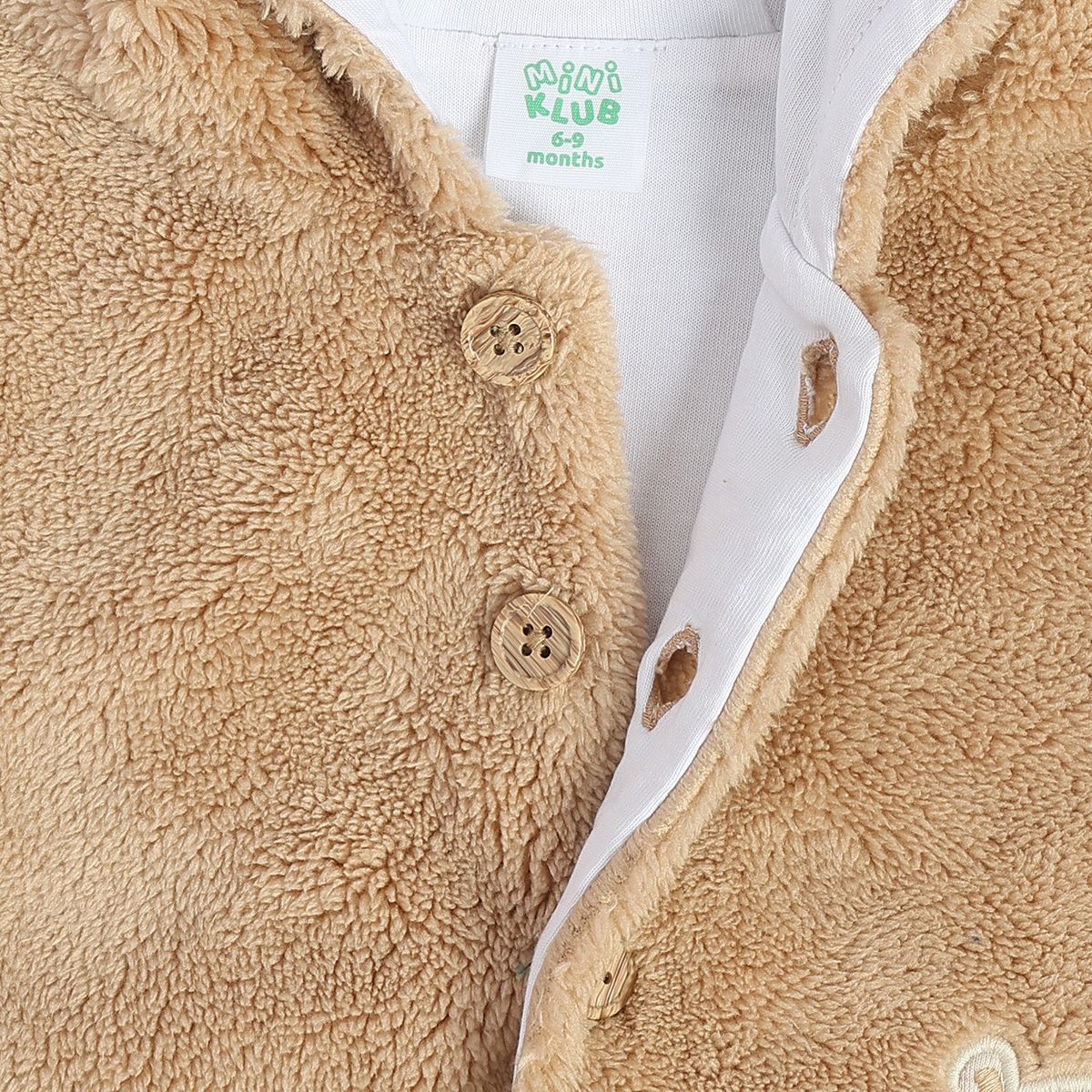 Boys Beige Hooded Jacket