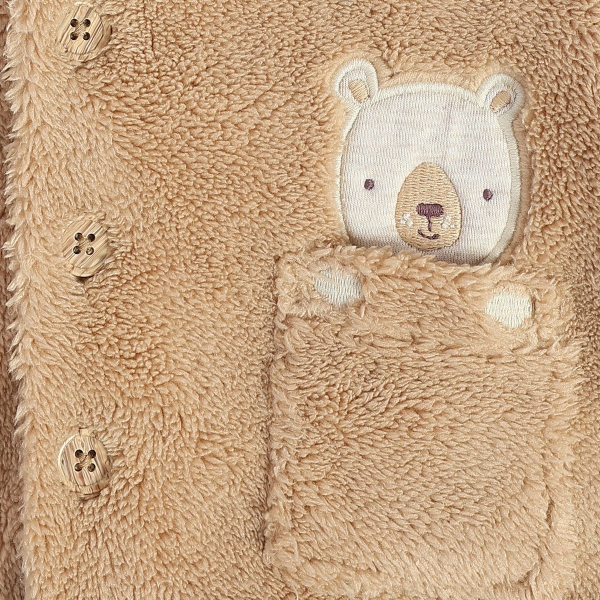 Boys Beige Hooded Jacket
