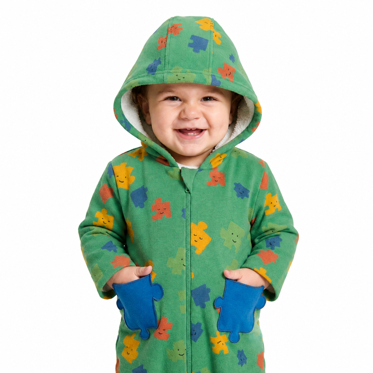 Baby boys Green Cotton Jacket Casual Wear
