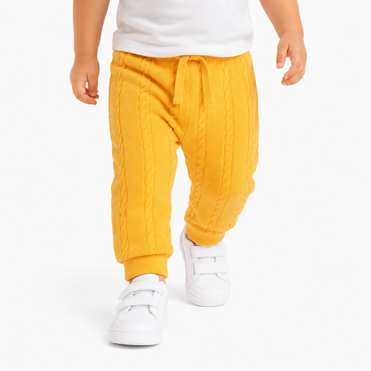 Baby boys Yellow Cotton Knit Bottom Casual Wear