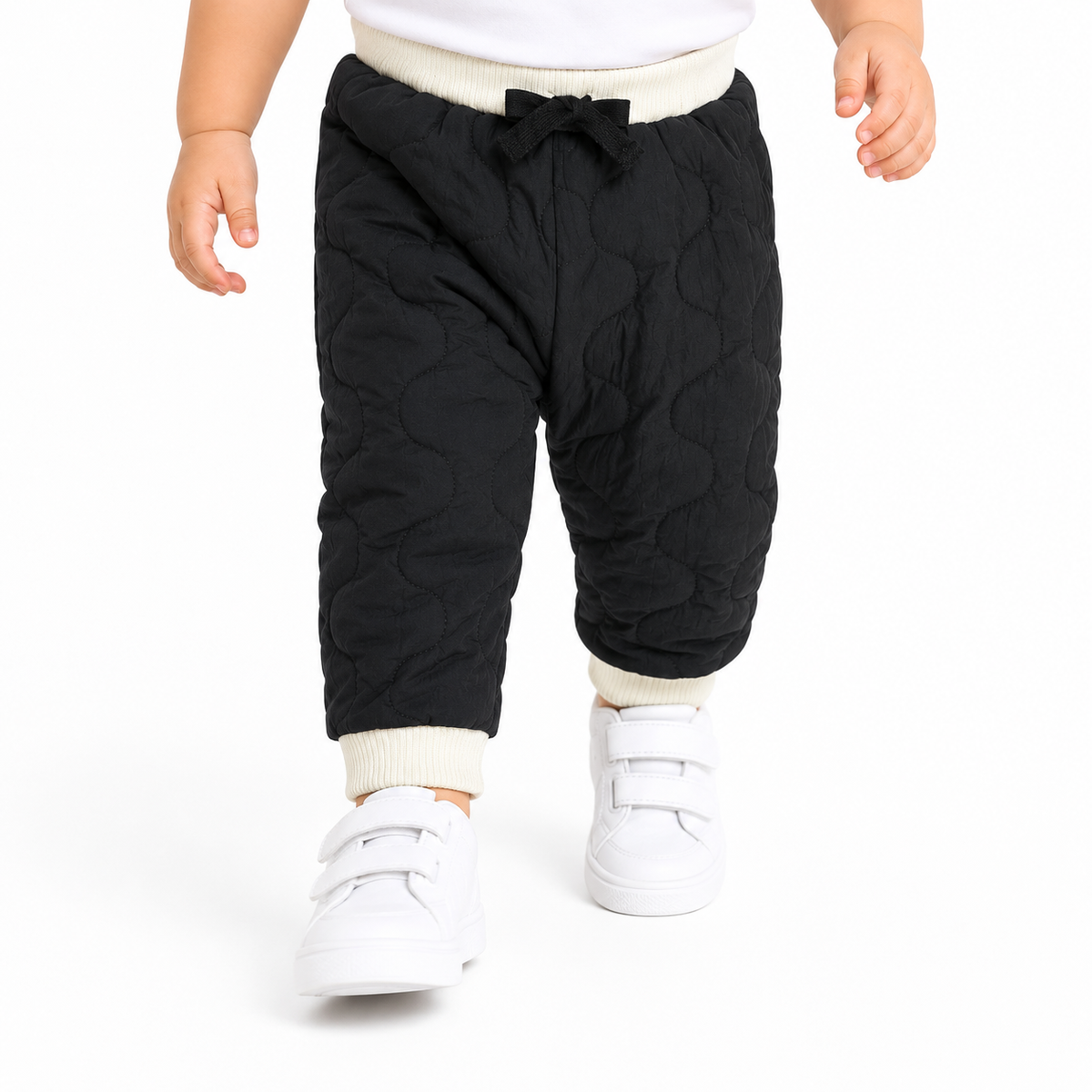 Baby boys Black Cotton Woven Pant Casual Wear