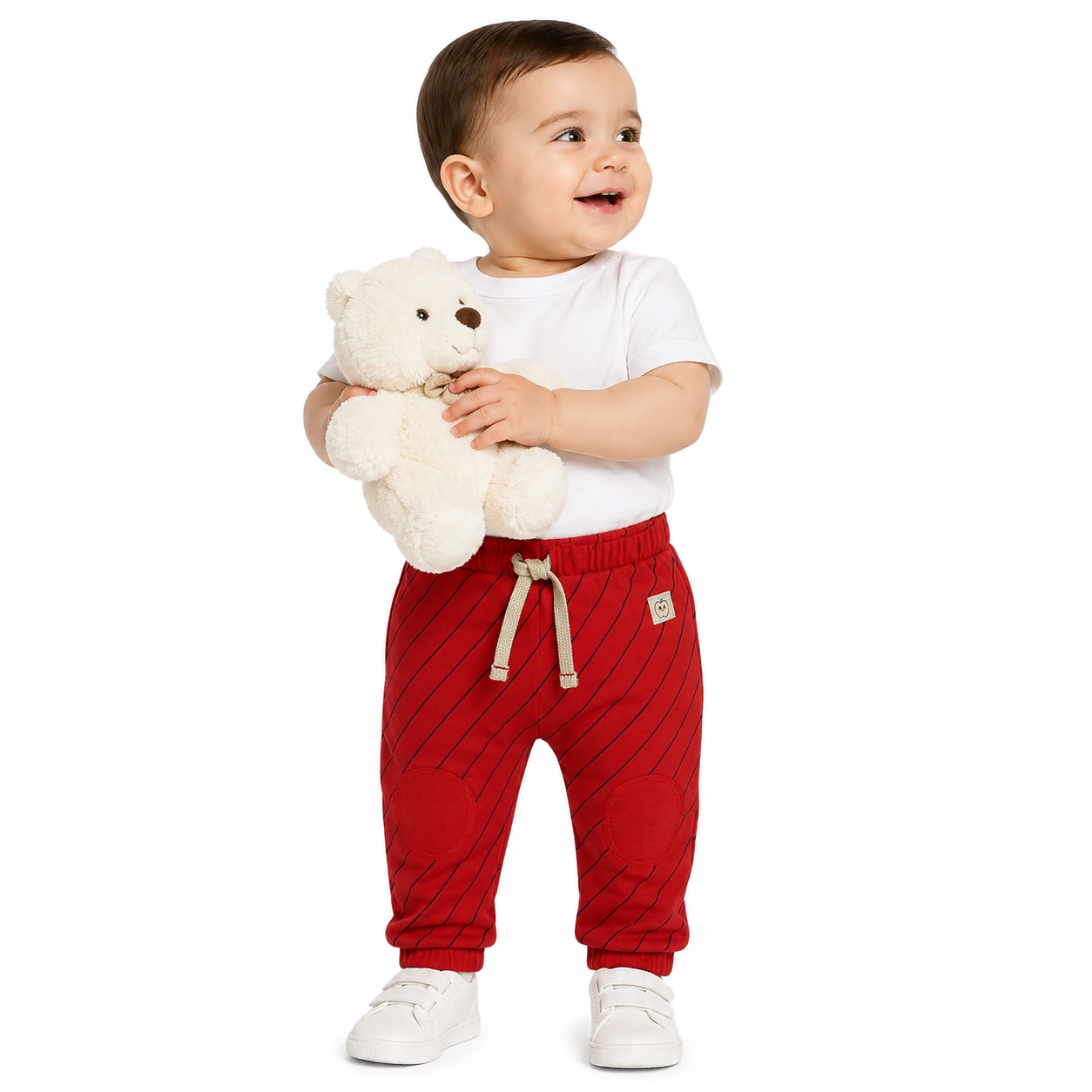 Boys Red Pack Of 1 Knit Bottom
