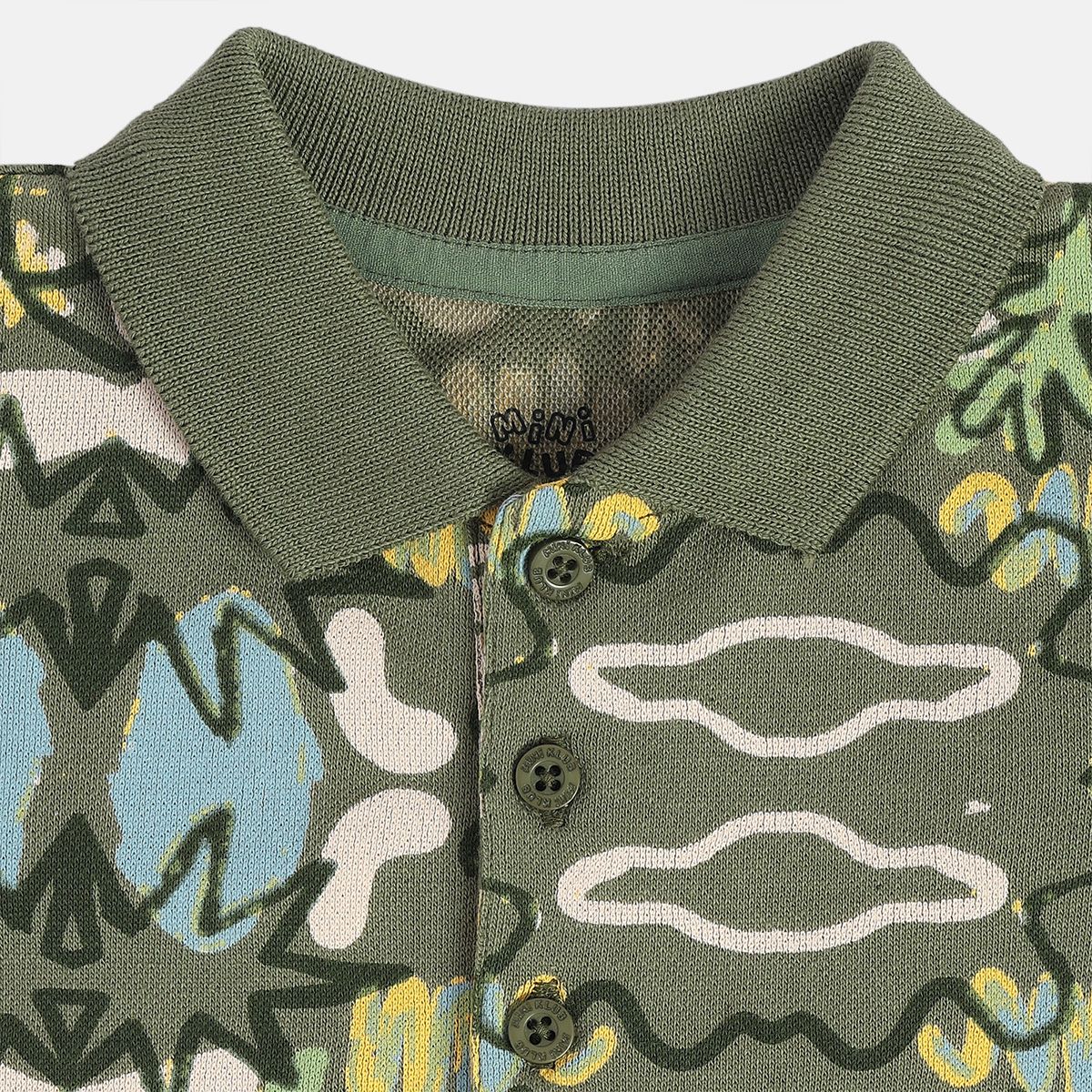 Boys Olive Green Polo Shirt