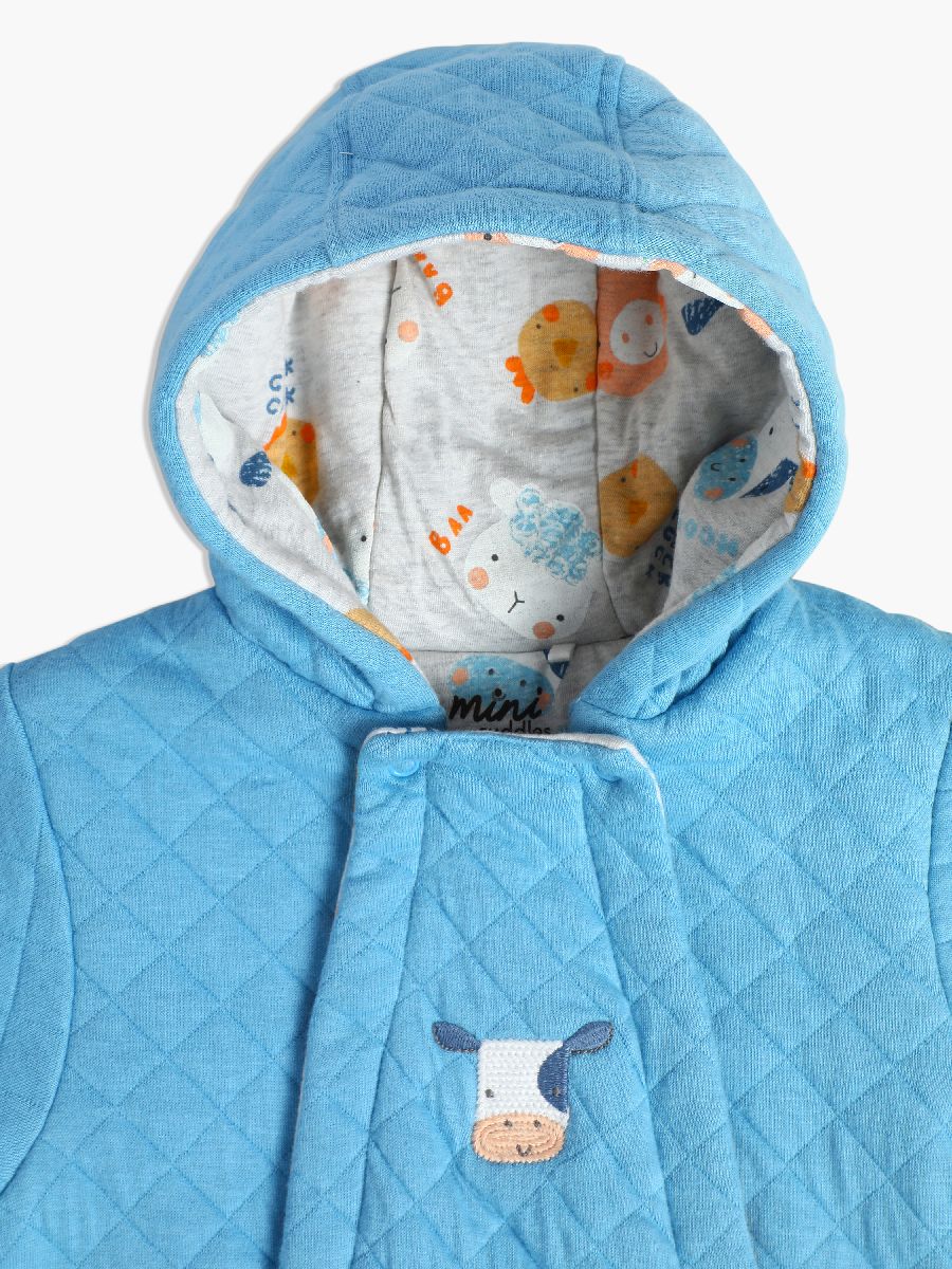 Minicuddles Boys New Born Sleep Suit - Blue