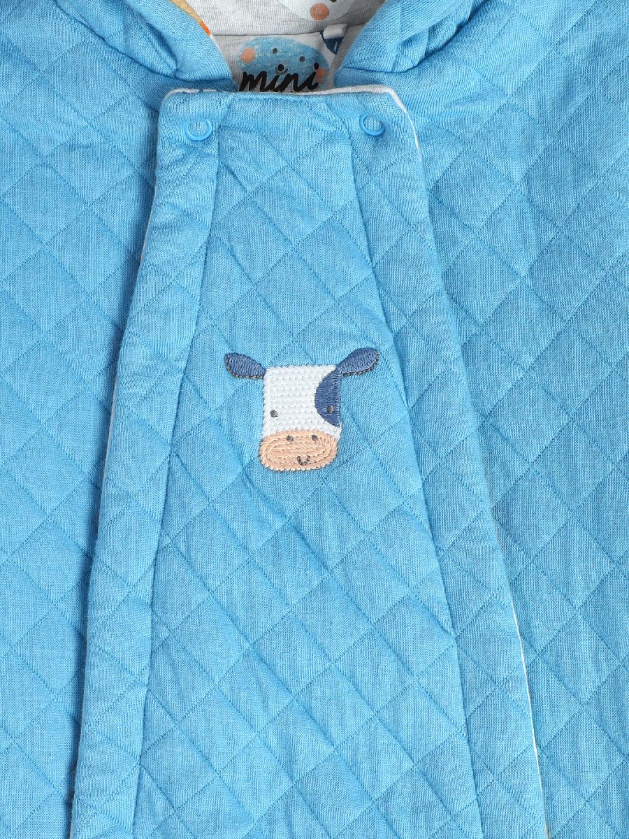 Minicuddles Boys New Born Sleep Suit - Blue