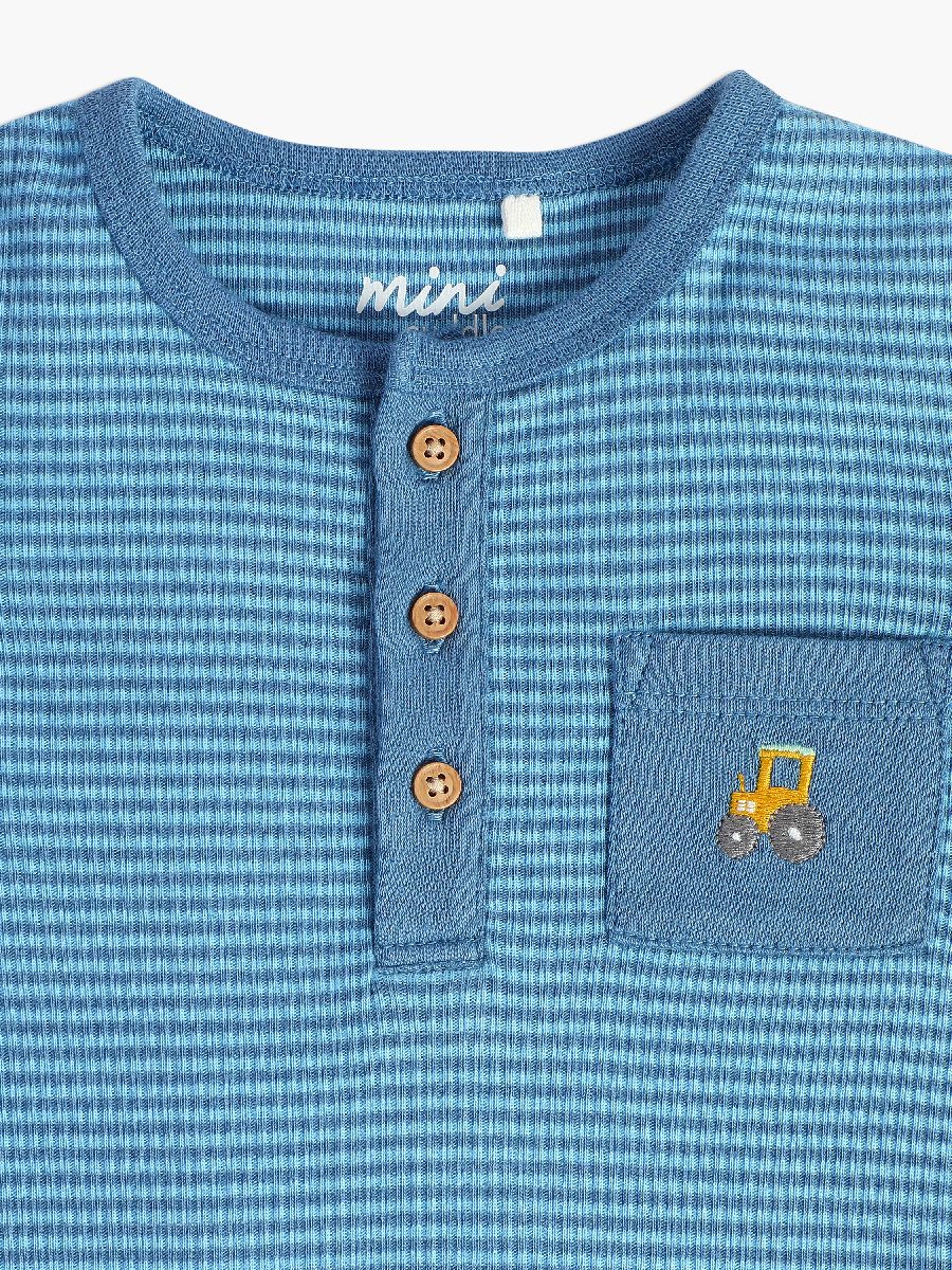 Minicuddles Boys New Born Romper - Blue