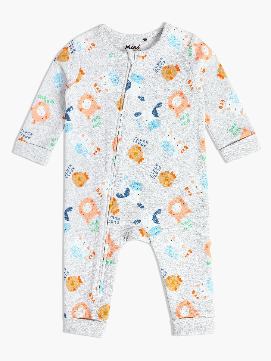 Minicuddles Boys New Born Romper - Grey