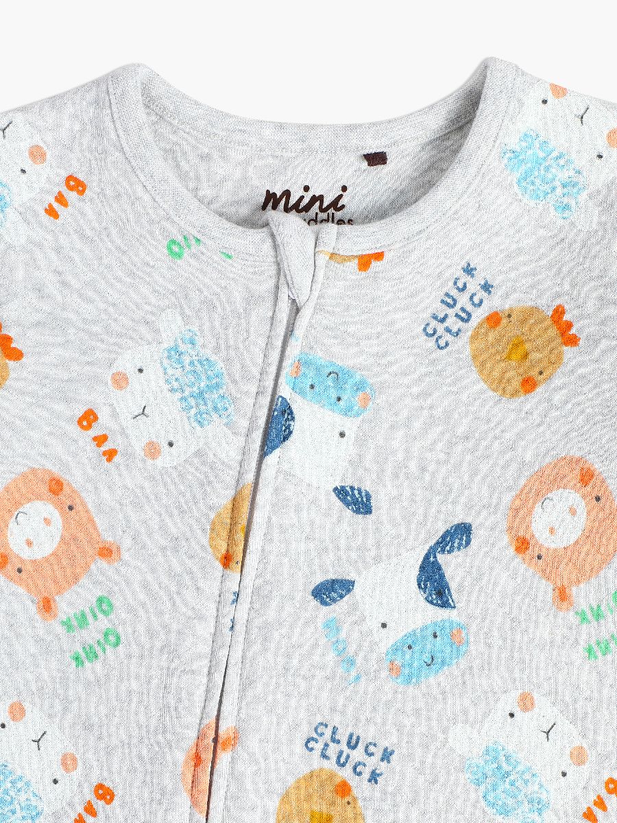 Minicuddles Boys New Born Romper - Grey