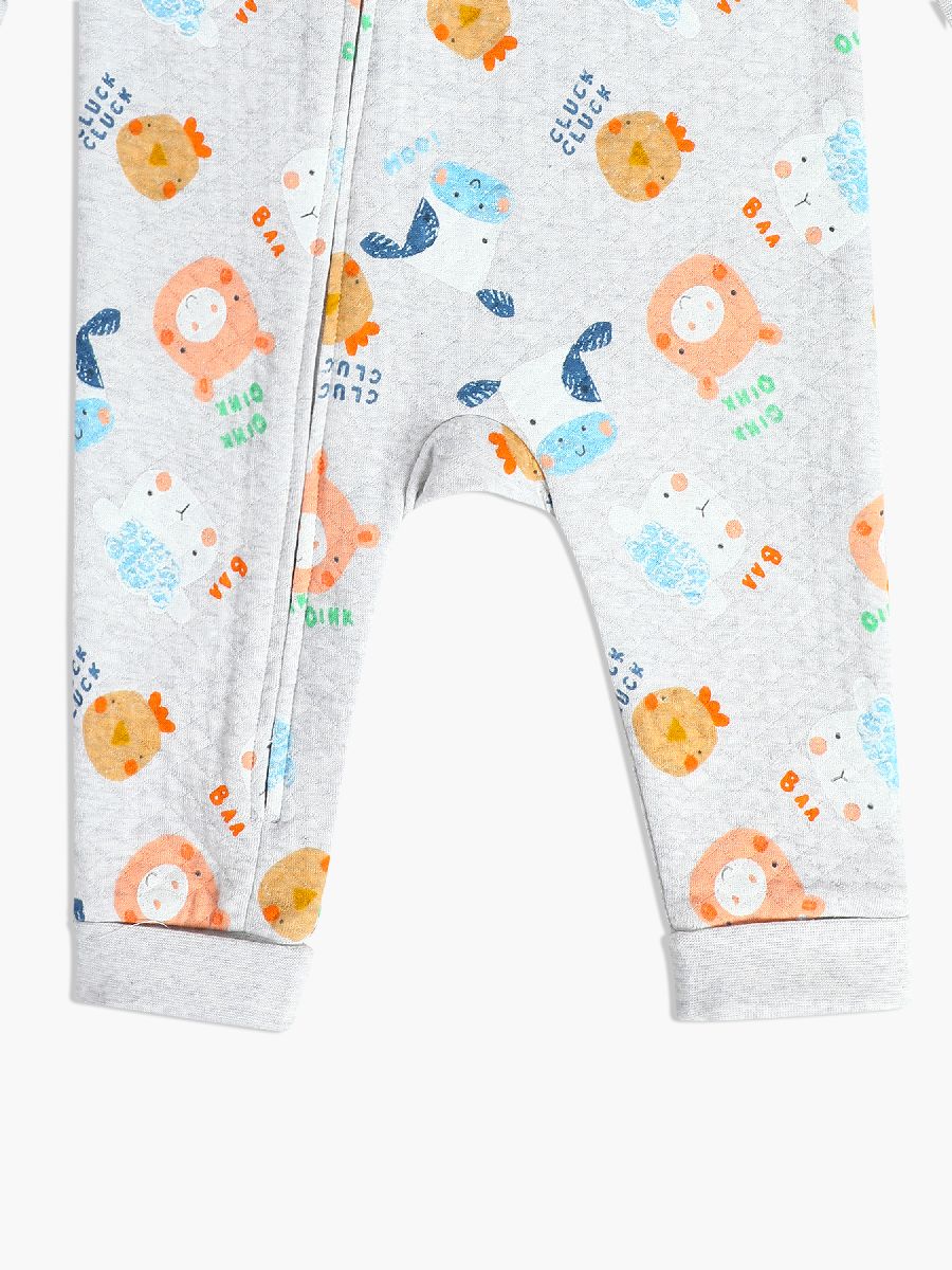 Minicuddles Boys New Born Romper - Grey