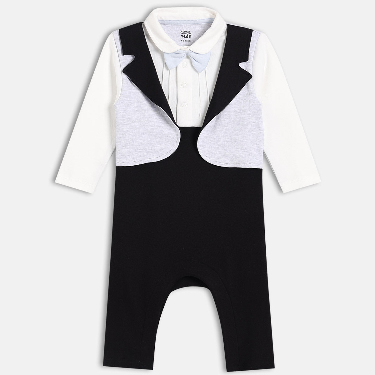 Boys Collar Long Sleeve Romper - Multi