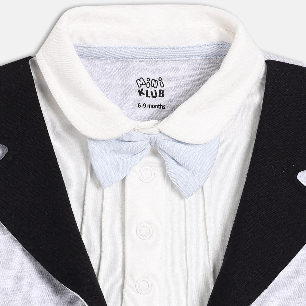 Boys Collar Long Sleeve Romper - Multi