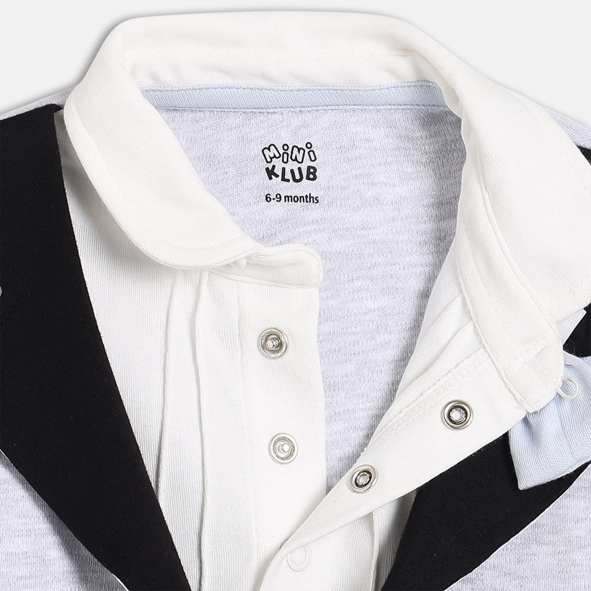 Boys Collar Long Sleeve Romper - Multi