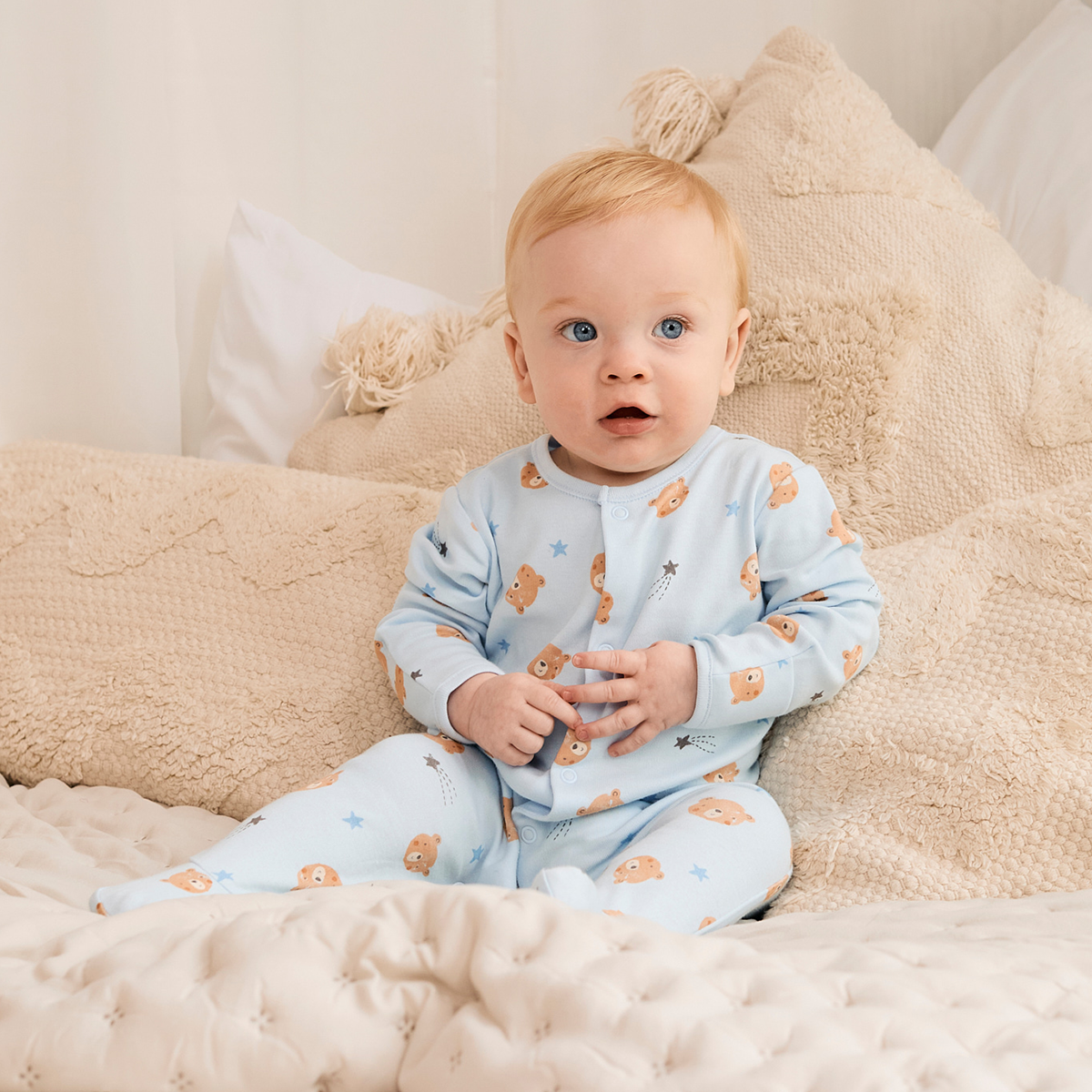 Boys Multi Round Neck Full Sleeve Sleep Suit