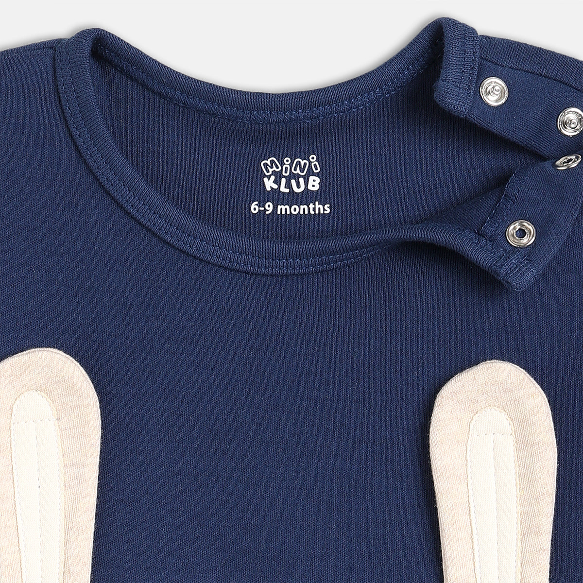 Boys Navy Full Sleeve Full Length Knit Sleep Suit