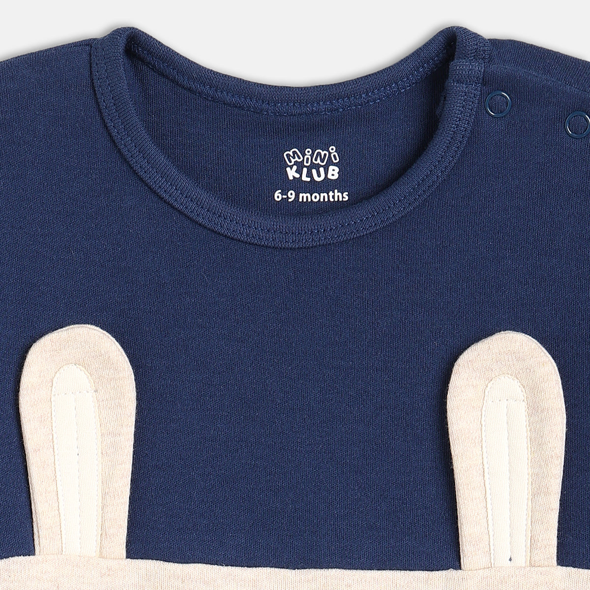 Boys Navy Full Sleeve Full Length Knit Sleep Suit