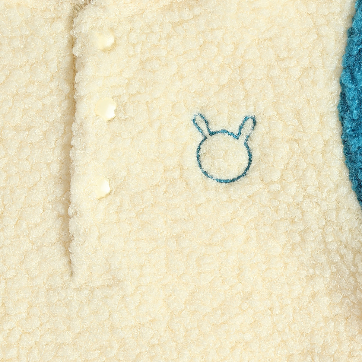 Boys Marshmallow/Blue Hooded Sweat Shirt