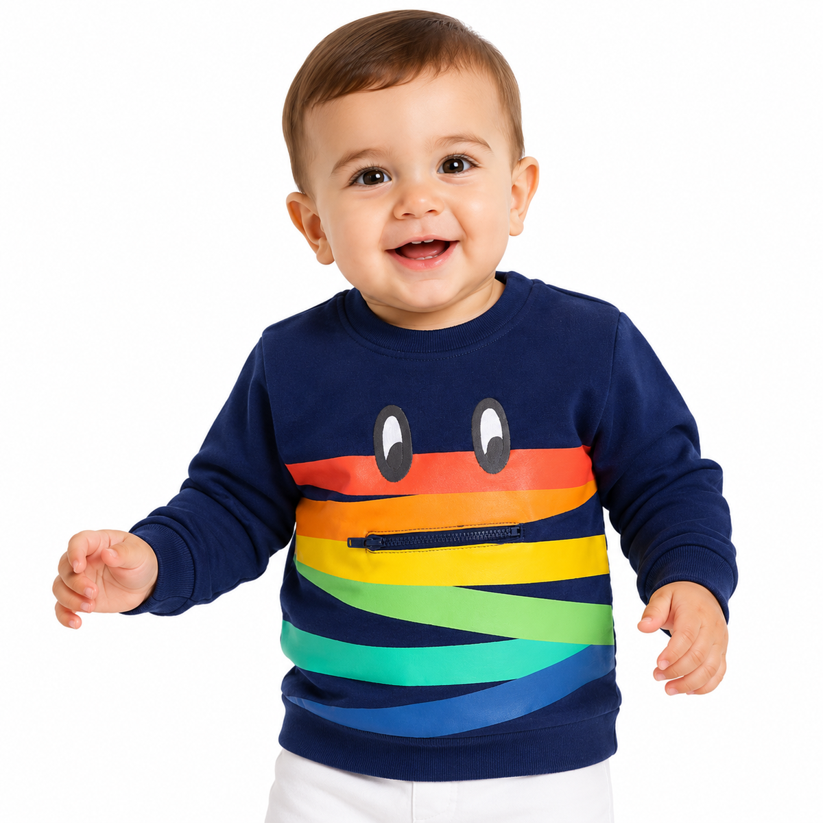Baby boys Blue Cotton Sweat Shirt Casual Wear