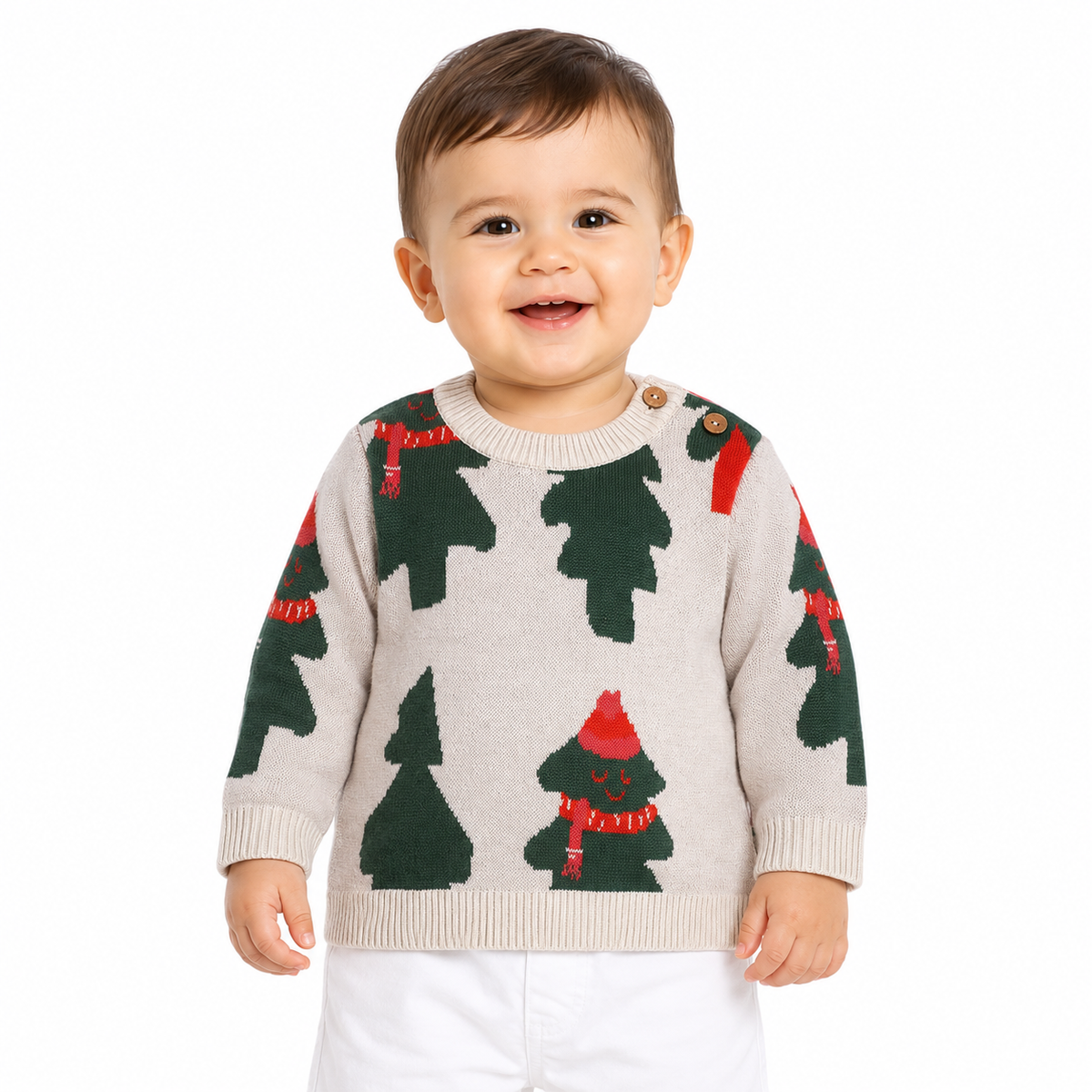 Baby boys Multicolor Cotton Sweater Casual Wear