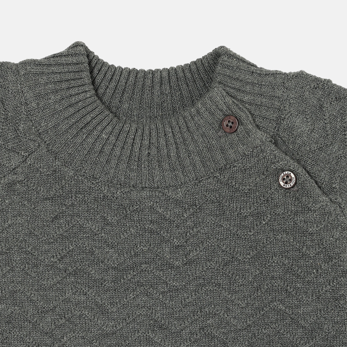 Boys Grey Turtle Neck Sweater