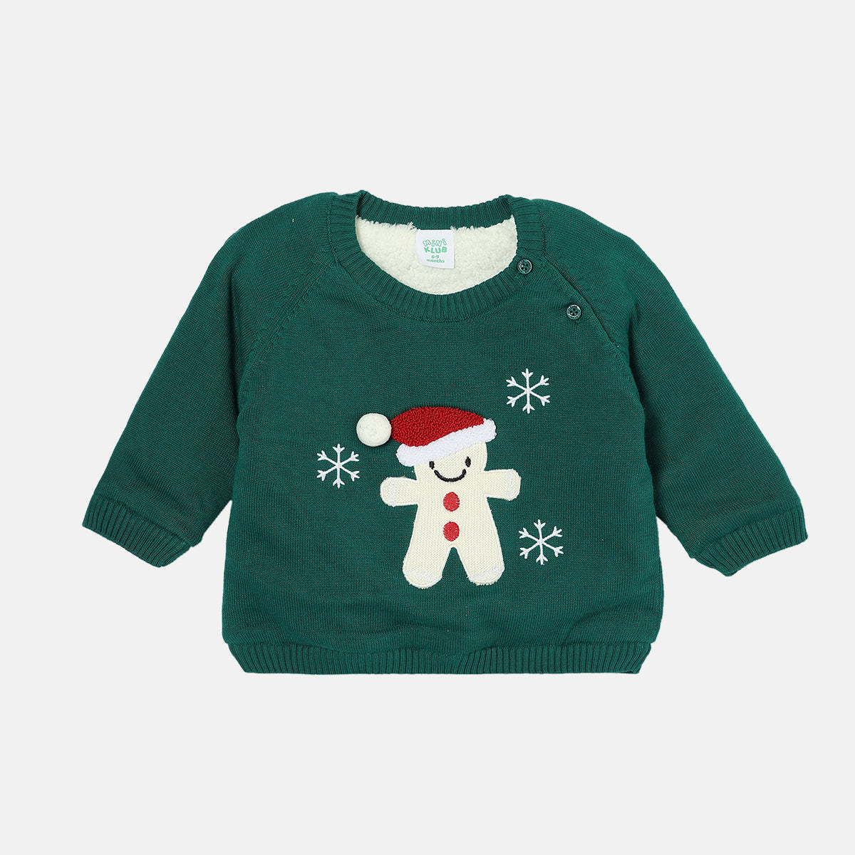 Boys Green Full Sleeve Sweater