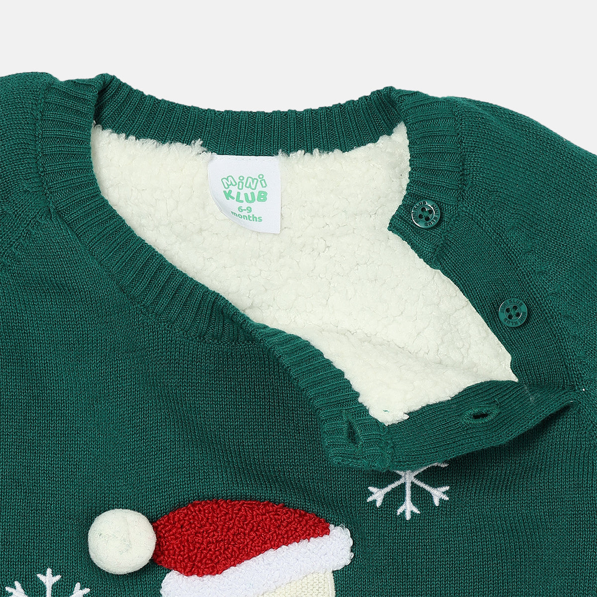 Boys Green Full Sleeve Sweater