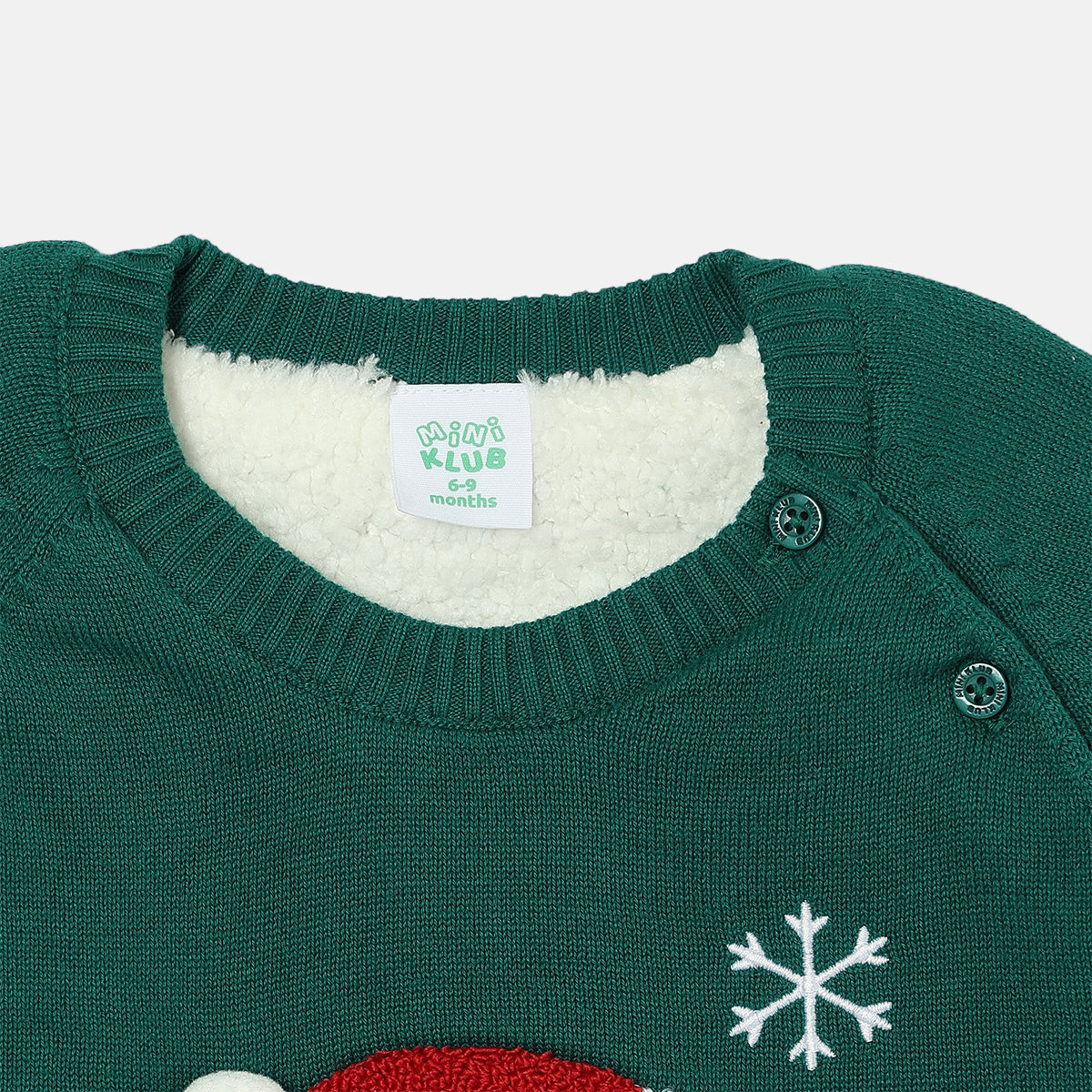 Boys Green Full Sleeve Sweater