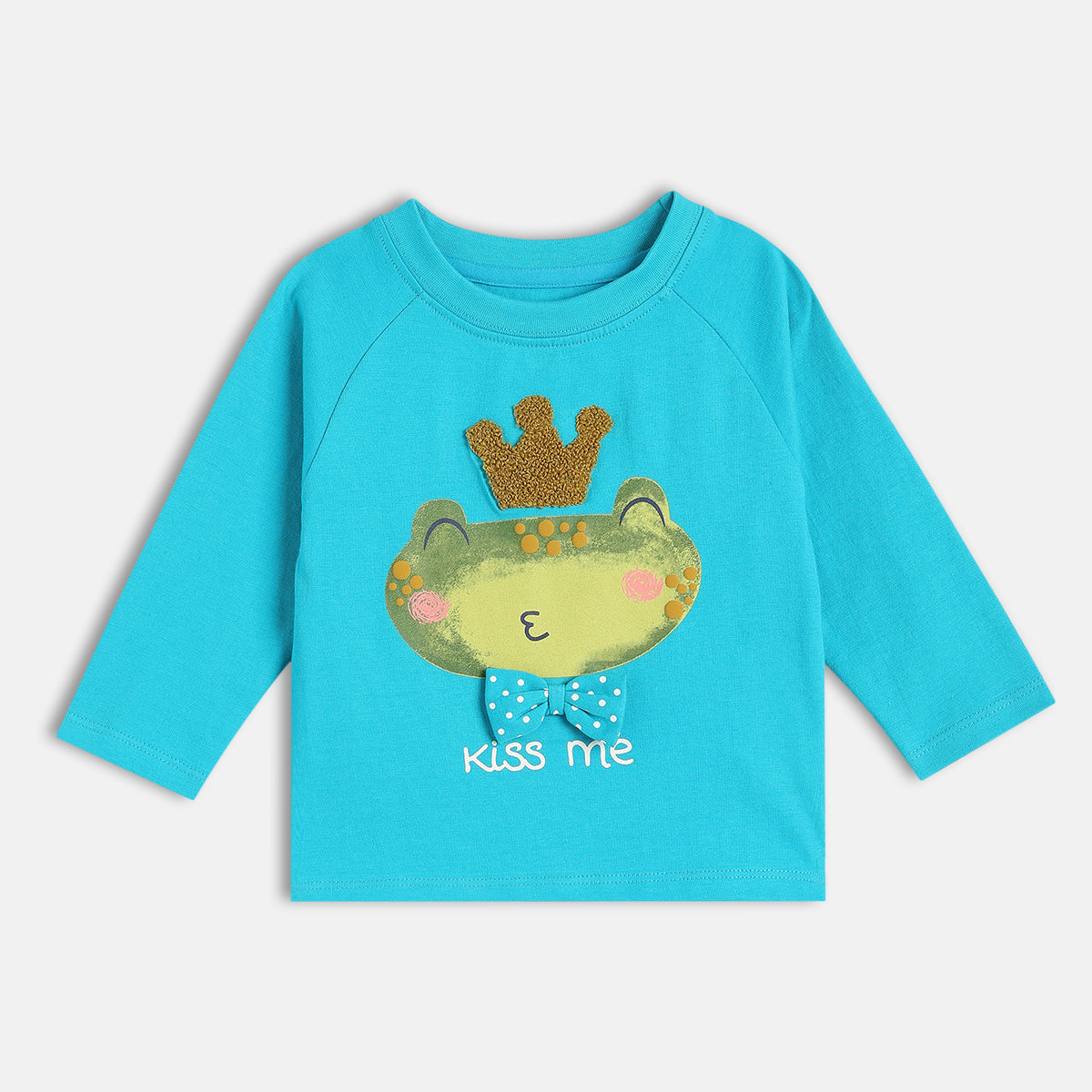 Boys Blue Full Sleeve Knit T-Shirt And Bottom