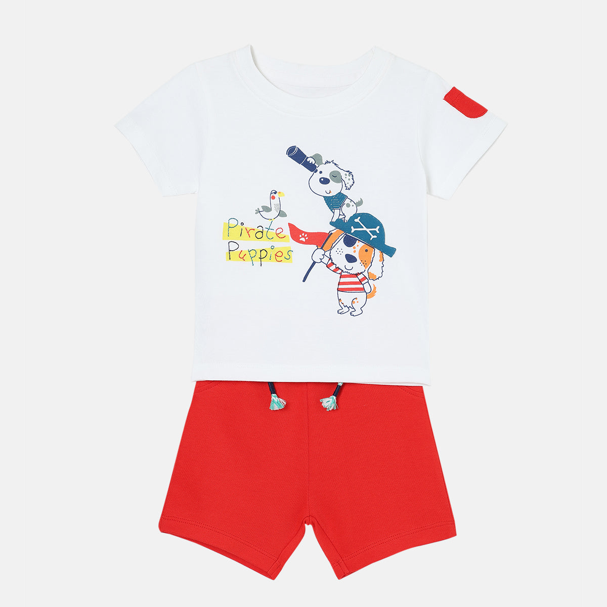 Boys Multi Crew Neck T-Shirt And Bottom