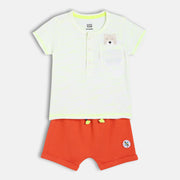 Boys Multi Short Sleeve T-Shirt And Bottom Set