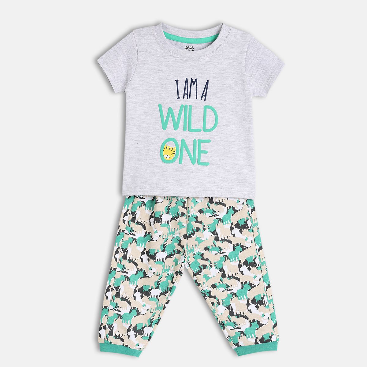Boys Grey T-Shirt And Bottom
