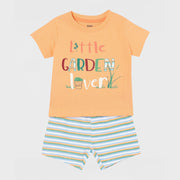 Boys Peach T-Shirt And Bottom Set