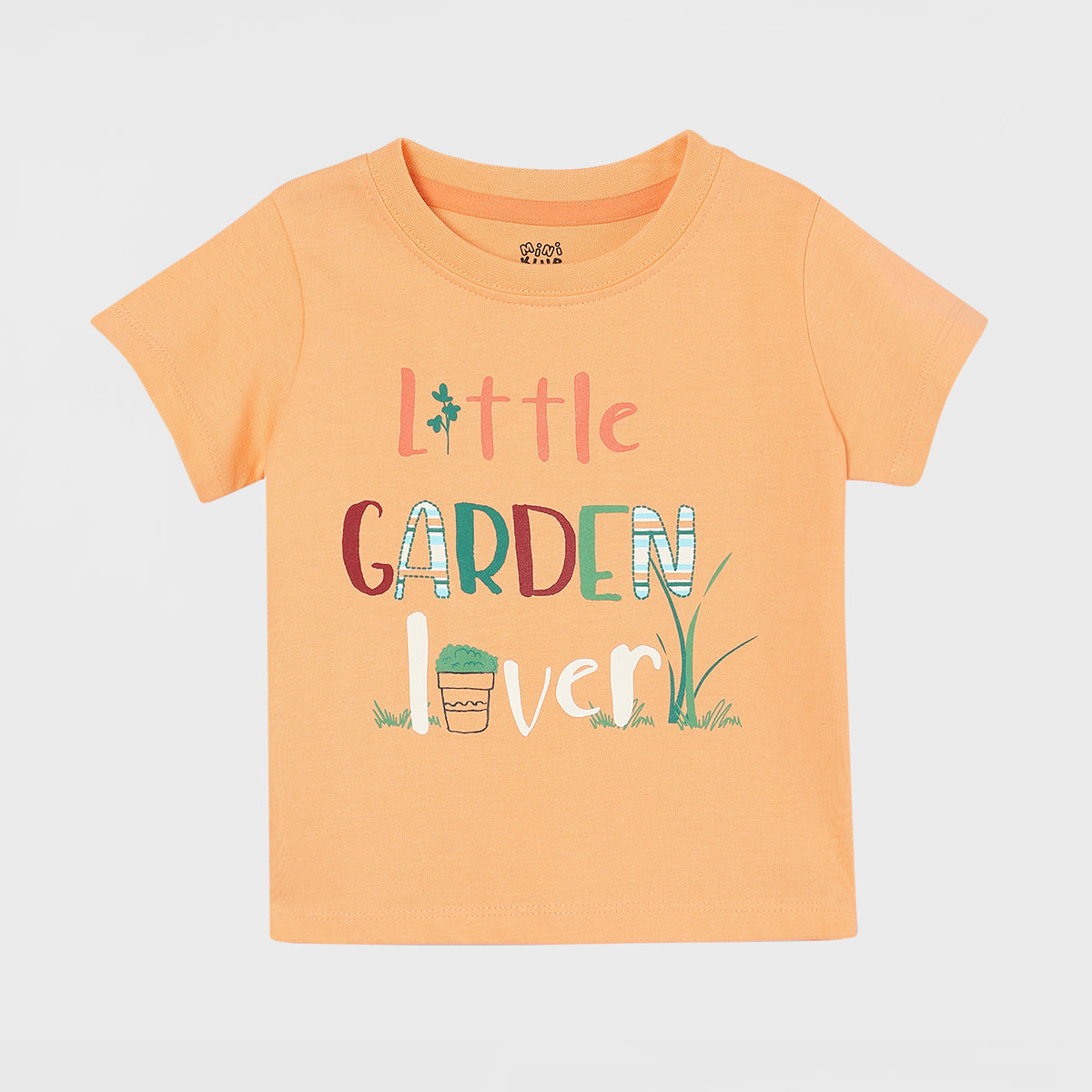 Boys Peach T-Shirt And Bottom Set