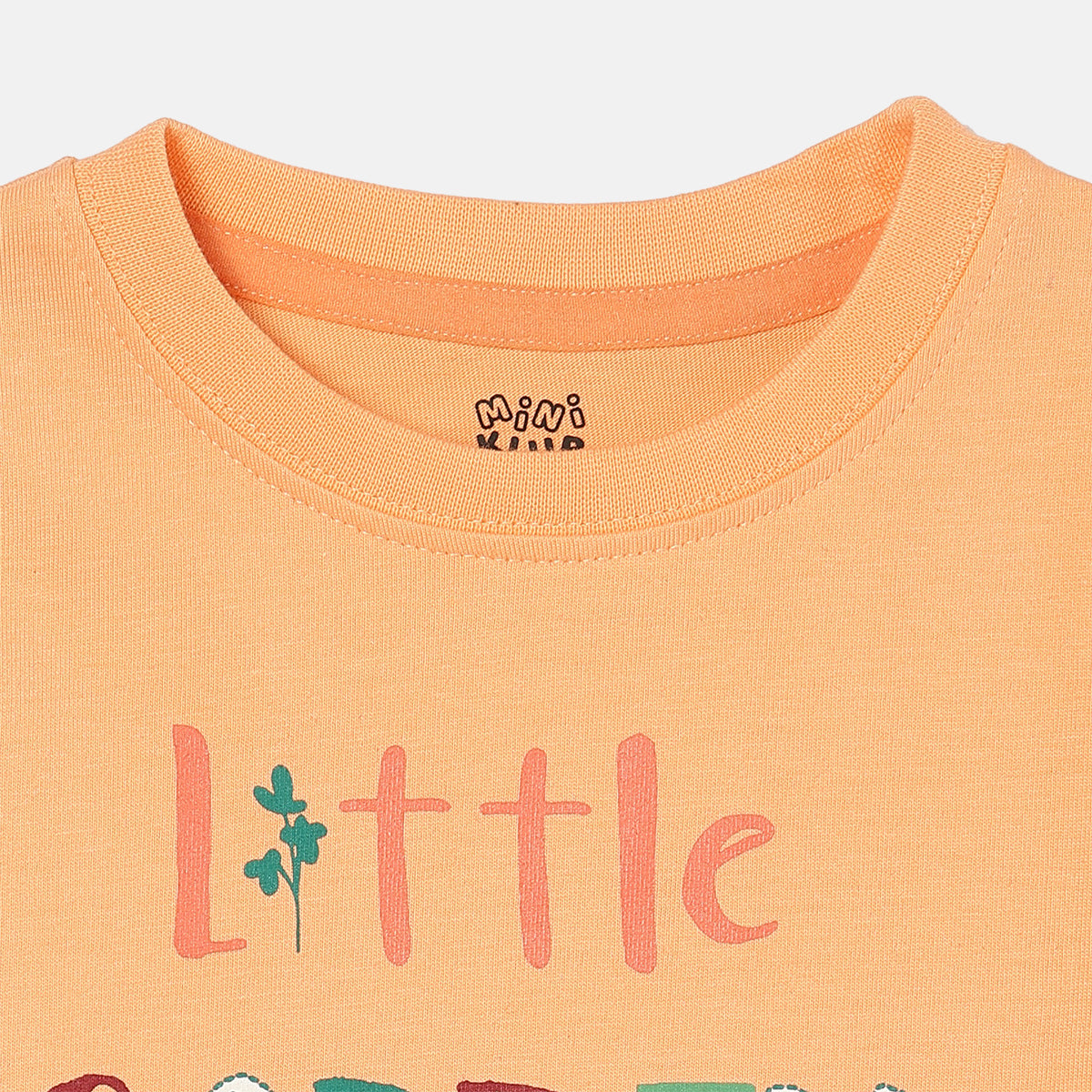 Boys Peach T-Shirt And Bottom Set