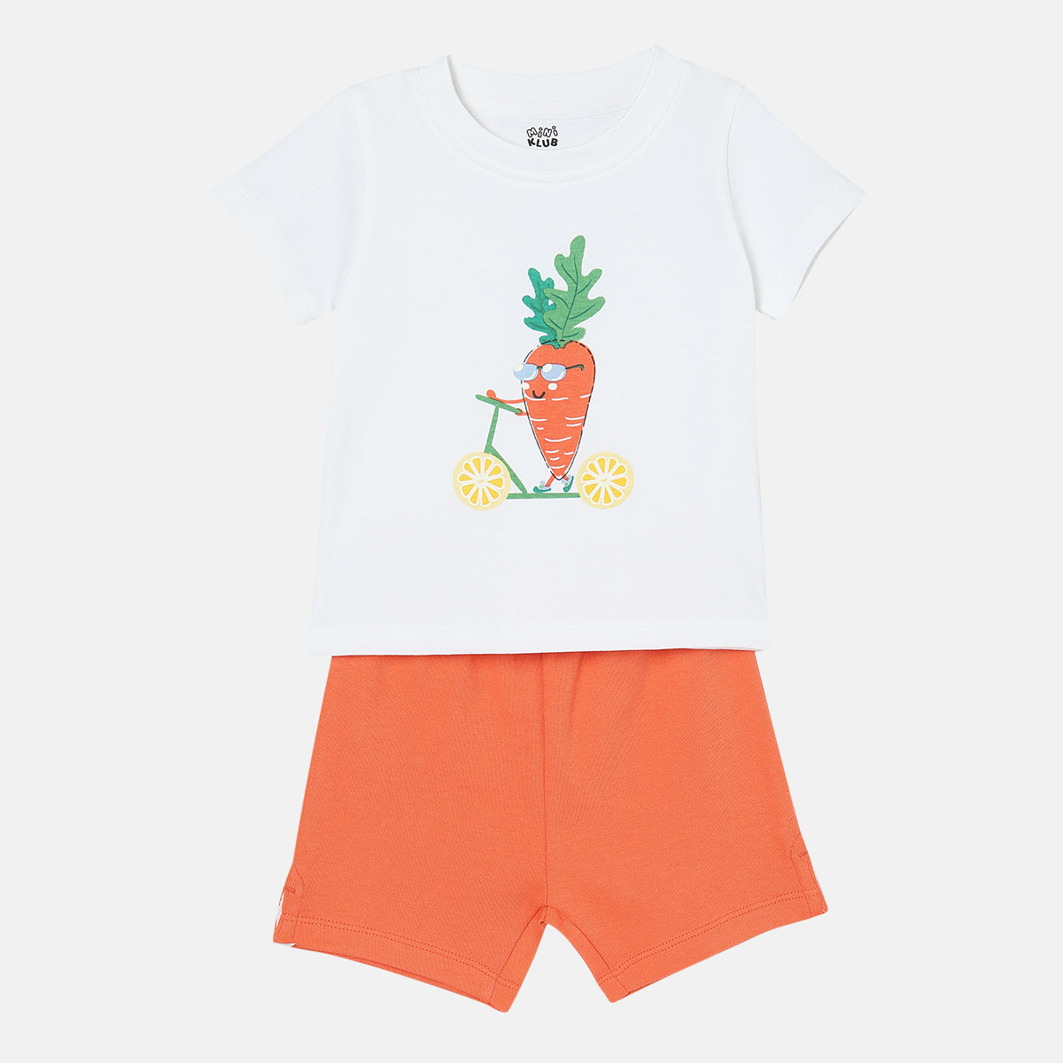 Boys White T-Shirt And Bottom Set