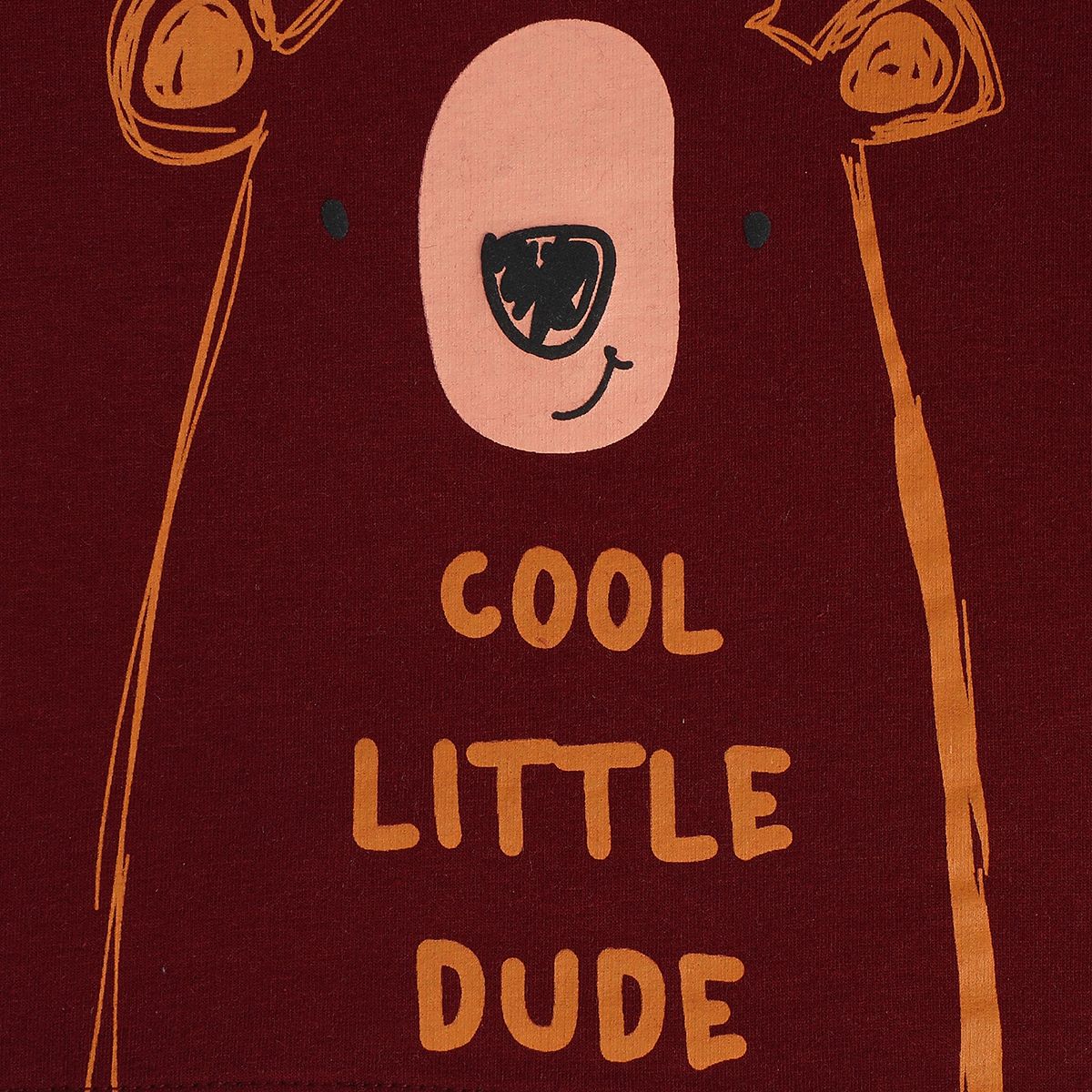 Boys Maroon Top And Bottom