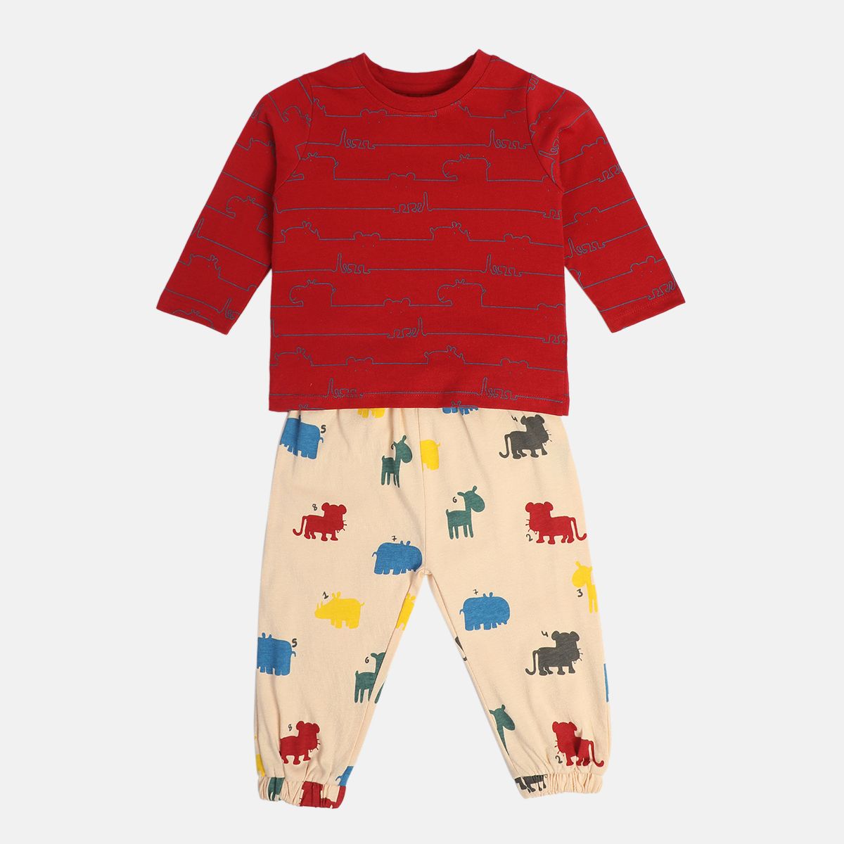Boys Multicolor Pack Of 2 Top And Bottom